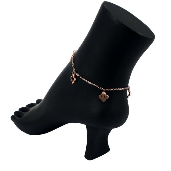 Pink Gold Ladies Anklet Bracelet! New! - Picture 1 of 5